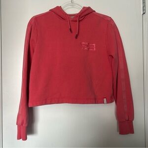 Hunter Pink Long Sleeve Cropped Hoodie